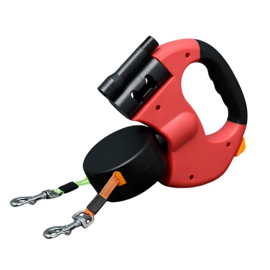 Dual Retractable Pet Leash with LED Lights for Small Dogs EASY to 100 SATISFACTION Dog Leash Leads