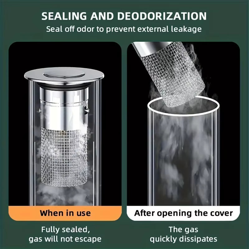 Bathroom Sink Drain Stopper, Pop up Drain Filter with Removable Filter Basket Hair Catcher