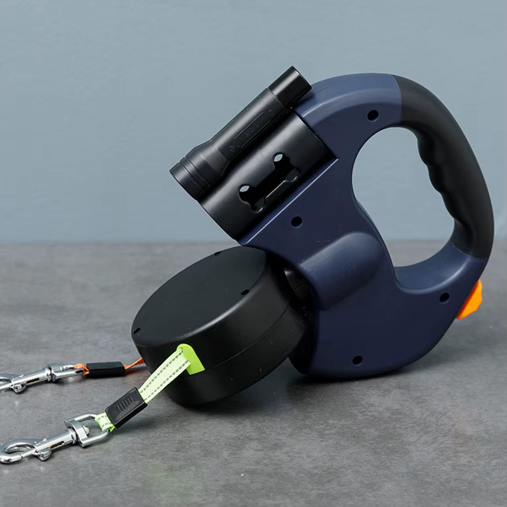 Dual Retractable Pet Leash with LED Lights for Small Dogs EASY to 100 SATISFACTION Dog Leash Leads