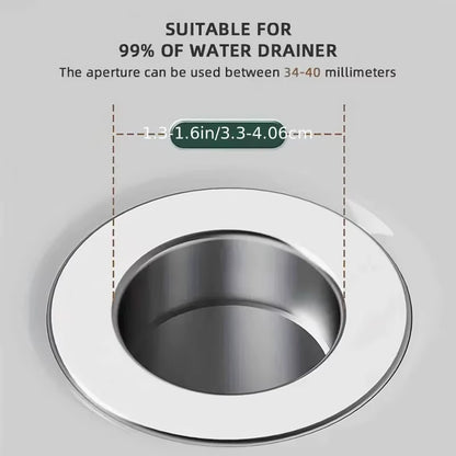 Bathroom Sink Drain Stopper, Pop up Drain Filter with Removable Filter Basket Hair Catcher