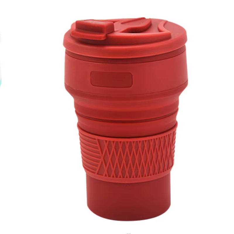 Collapsible Water Bottle 12Oz Leak-Proof Reusable Silicone Travel Cup Drink Bottle