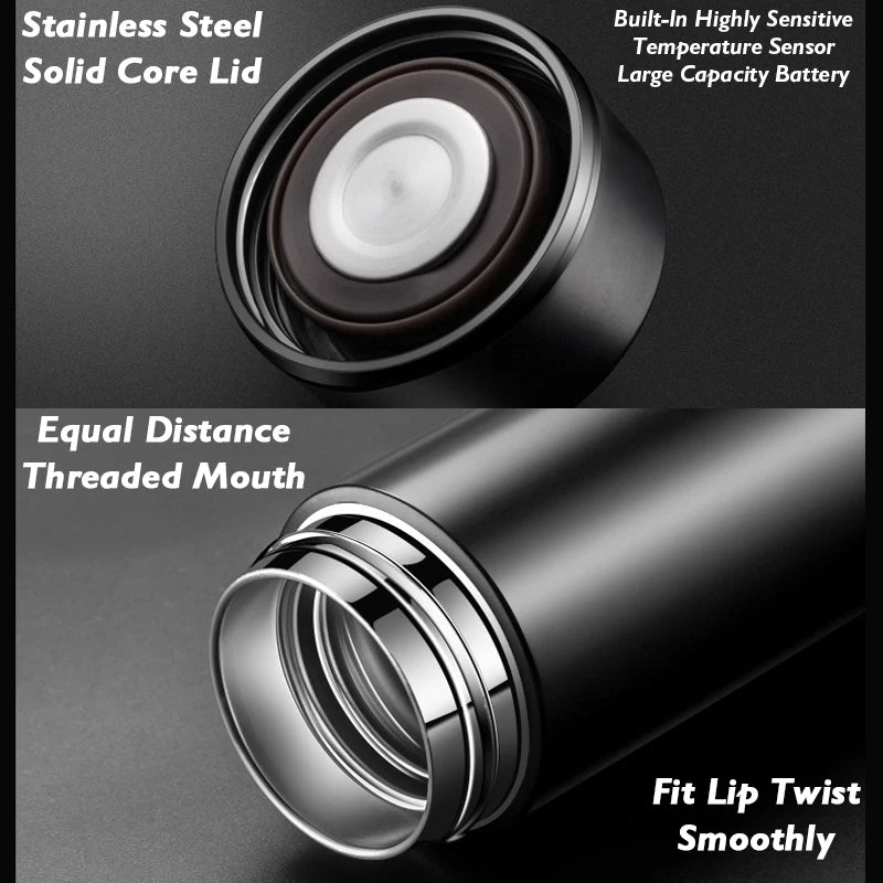 Smart Thermos Cup with Temperature Display 304 Stainless Steel Insulated Water Cup Business Gift Smart Temperature Bottles Water