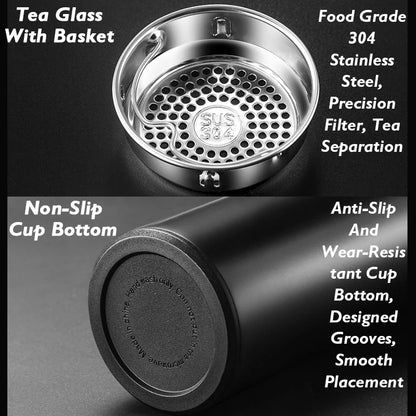 Smart Thermos Cup with Temperature Display 304 Stainless Steel Insulated Water Cup Business Gift Smart Temperature Bottles Water